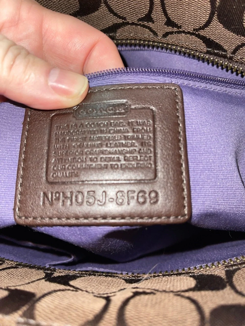 Coach Patchwork Shoulder Tote with Signature C Panels 3 Hangtags H059J-8F69 Rare